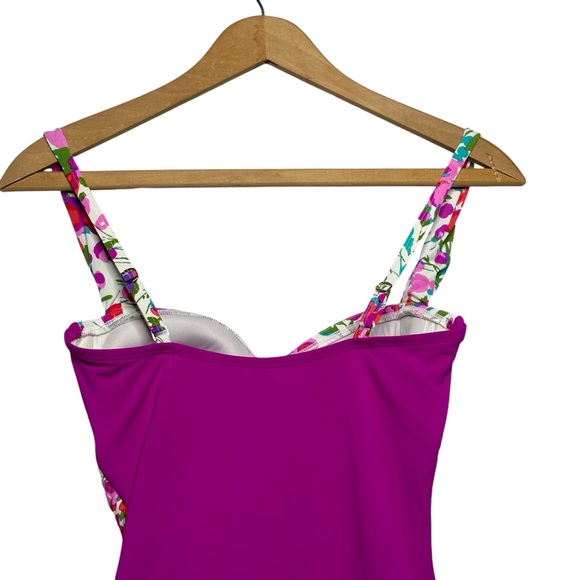 Bleu Rod Beattie Floral One Piece Swimsuit Size 6 - Picture 6 of 11